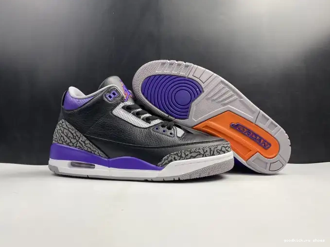 Rep Jordan Air Retro 3 050 CT8532 Black Court Purple 0610